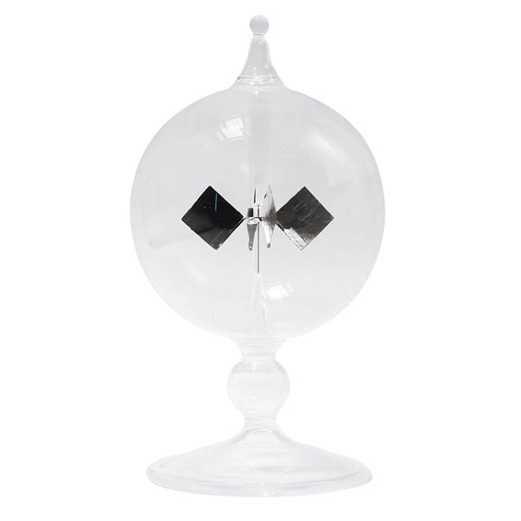 Clear Solar Power Radiometer Sun Light Vanes Glass Radiometer Science Educational Light Mill