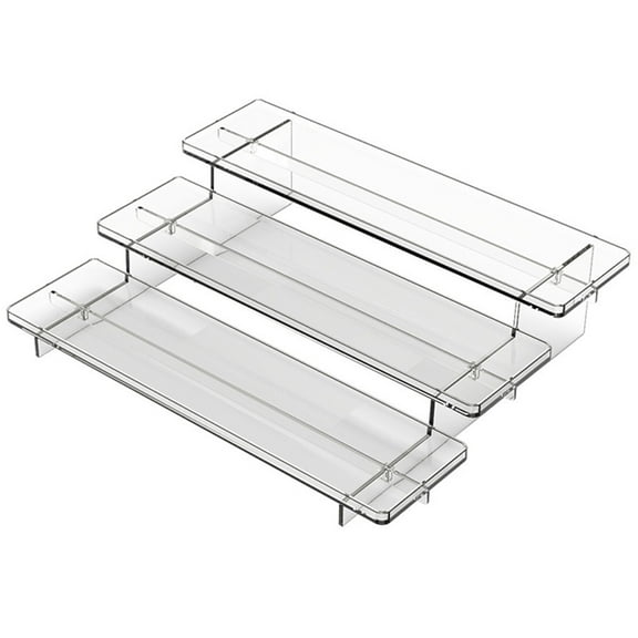 NIAIZEK 1Pack Stepped Cosmetic Organizer for Home Organization Compact Design Transparent PET