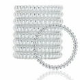 thumbnail image 1 of Clear Spiral Hair Ties for Thick Hair - 10 Clear Large Hair Ties for Women - Extra Large Hair Ties for Men, No Crease Ponytail Holder - Transparent Coil Hair Ties, 1 of 7