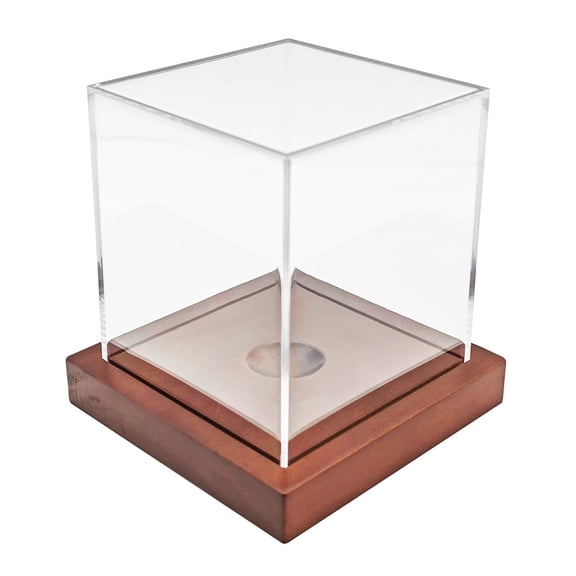 Clear Sports Baseball Holder Container with Stand Acrylic Cubes Baseball Storage Box Softball Square Clear Display Case