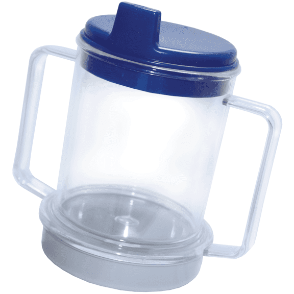 Clear Spouted Cup with Two Handles, Weighted