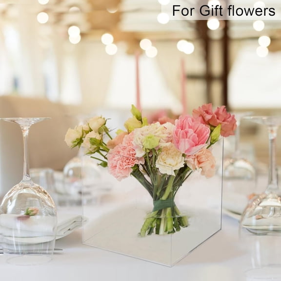 Clear Square Acrylic Boxes, Acrylic Cube Containers with Lid, Plastic Storage Boxes 8 x 8 x 8 Inches for , Cookies, Coins, Tea, Cosmetics, Jewelry and Trinkets