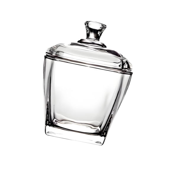 Clear Square Glassy Candys Jar with Secure Seal for Home Decor