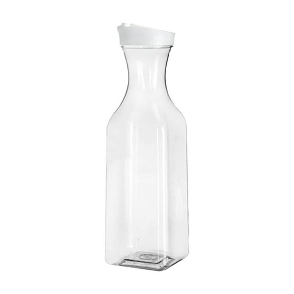 Clear Clear Plastic Water Carafe With Flip Lid Square Juice Pitcher For Iced Tea Cold Brew Beverages Bpa Free 50Oz Capacity 12.2X3.54X3.54In 0.31Lbs