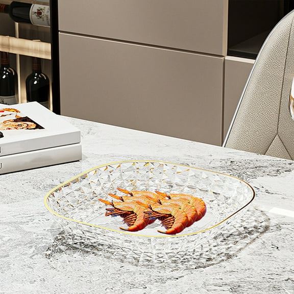 Clear Square Platter - 6" | 1 Plastic Serving Platter and Tray for Party Catering, Perfect Serving Tray for Appetizer, Cake, & Party Food Display