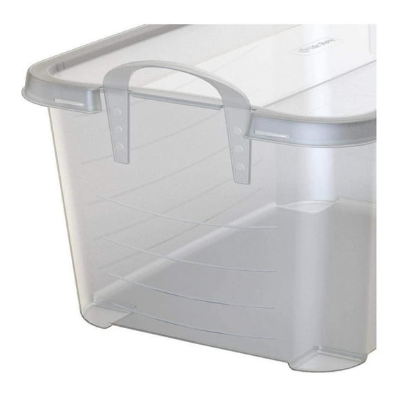 Clear Stackable Closet Organization & Storage Box, 55 Quart (8 Pack)