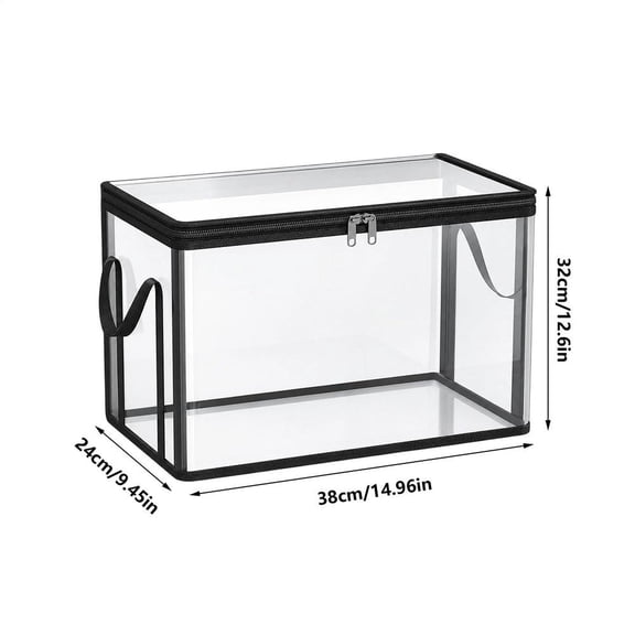 Clear Stackable Storage Bins Large Capacity Plastic Organizer Boxes with Lids for Books Toys Clothes and Home Organization
