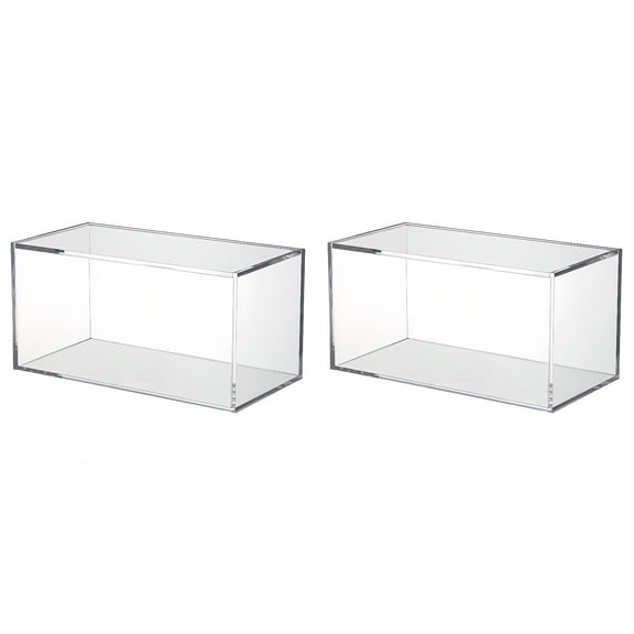 Clear Stackable Storage Bins with Lids, Acrylic Display Case Boxes for Home Kitchen Organization, Desktop Vanity Bathroom Storage Container for Cosmetics and Small Items