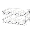 thumbnail image 1 of Clear Stackable Wine Rack, 3 Compartment Water Bottle Organizer for Cabinet, Detachable Bottle Storage Holder, See Through Beverage Rack for Pantry, Countertop, Fridge, and Home Bar Organization, 1 of 7