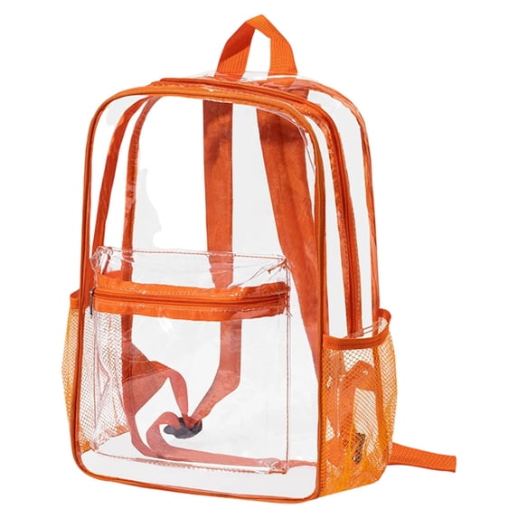 Clear Stadium Approved Backpack Small Transparent Bag with Multi Pockets for Concerts Sports Events Festivals and Beach