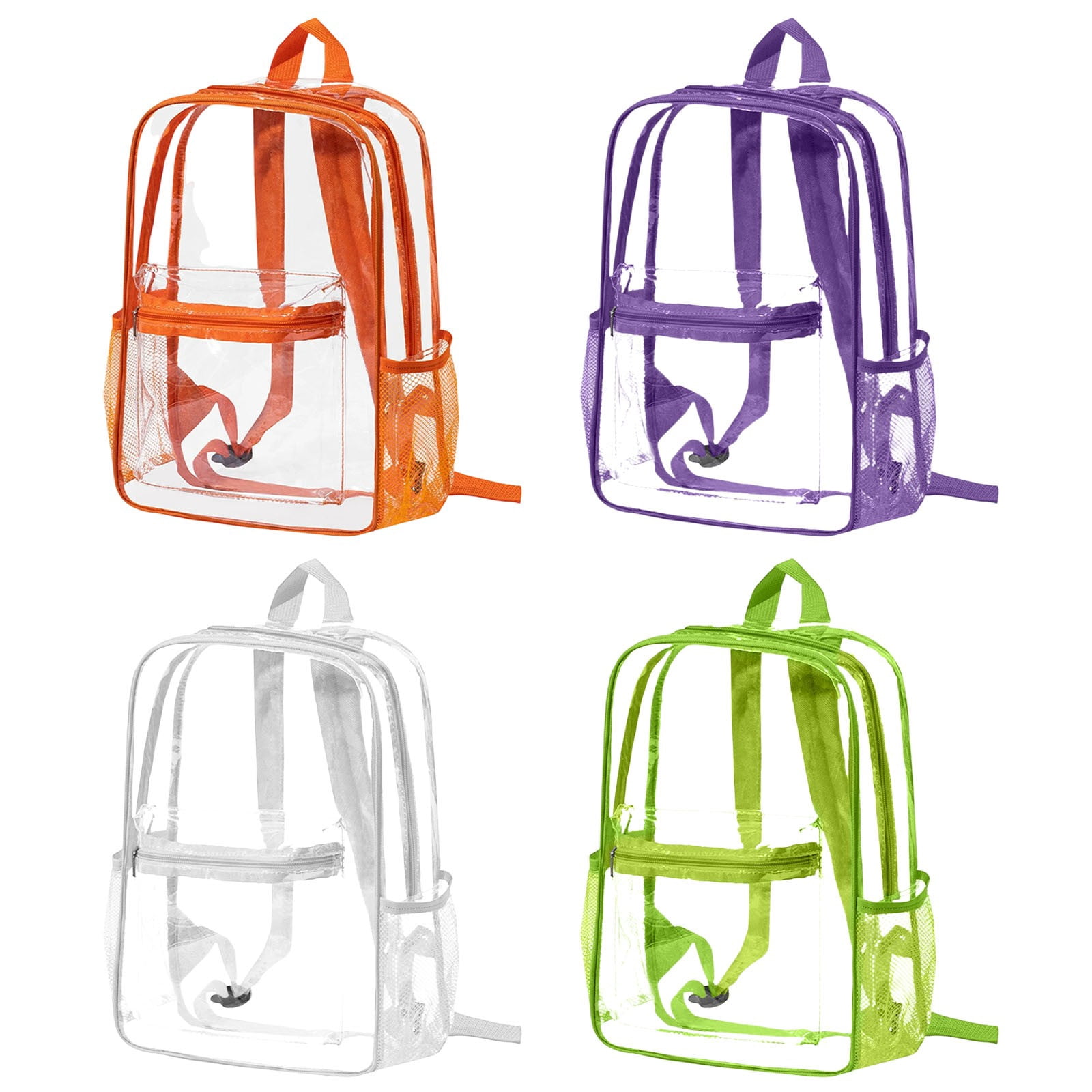 Lanola Clear PVC Backpack - Stadium Approved, Heavy Duty See-Through Bag For School, Concerts & Security
