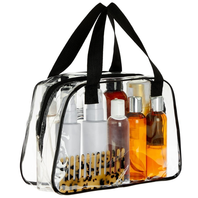 Clear Stadium Approved Tote Bag, 11x4x7-Inch Transparent Plastic Bag with  Zippers, Handles for Concerts, Sporting Events, Music Festivals, Work,  School, and Gym 