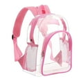 thumbnail image 1 of Clear Stadium Backpack - 12"x16" Transparent Plastic Backpack with 4 Pockets, Mesh Bottle Holders - Approved for Concerts, Festivals, Sports Events, Beach - Durable Vinyl, Easy-Clean Design, 1 of 2