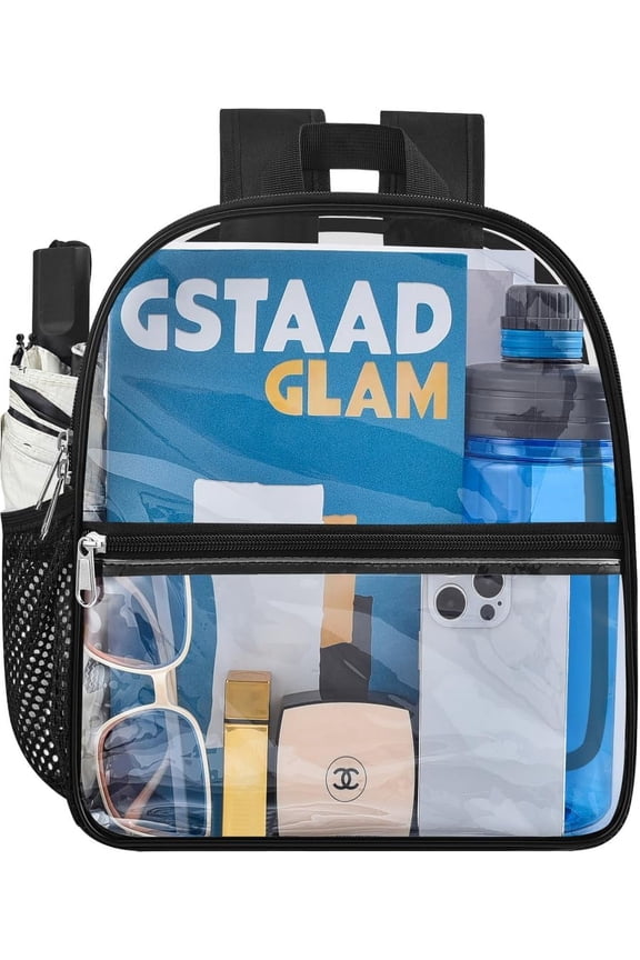 Clear Stadium Backpack 12x6x12 Mini Small Clear Bag Stadium Approved Great for Games Sport Events Festival Concerts,Women Men Unisex