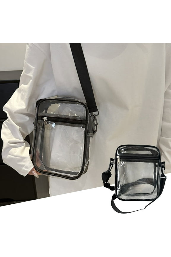 Clear Stadium Backpack Approved Transparent for Concerts Sports Events Multi Pocket with Mesh Bottle Holders Vinyl