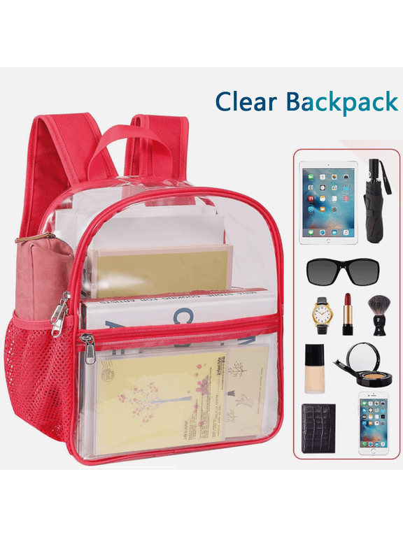 Clear Stadium Backpack - Waterproof Transparent Bag for Concerts, Festivals, Sports Events, Travel & Work Compliance.