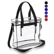 Clear Stadium Bag Clear Tote Bag NFL Stadium Approved 12 x 12 x 6, with Adjustable Shoulder Strap and Handles Unisex Handbag