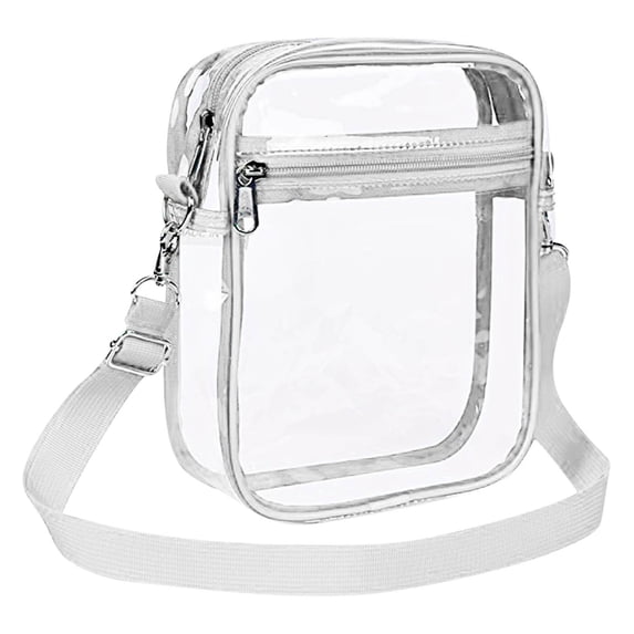 Clear Stadium Bag, Gaqring PVC Transparent Chest Bag, Large Capacity Secure Travel Crossbody Bag with Adjustable Strap