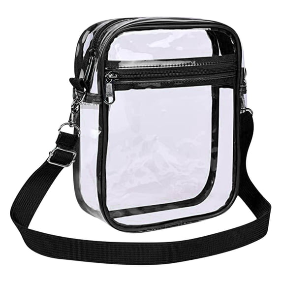 Clear Stadium Bag, PVC Transparent Chest Pack, Small Crossbody Storage for Travel, Concerts, Sports, 1 Bag