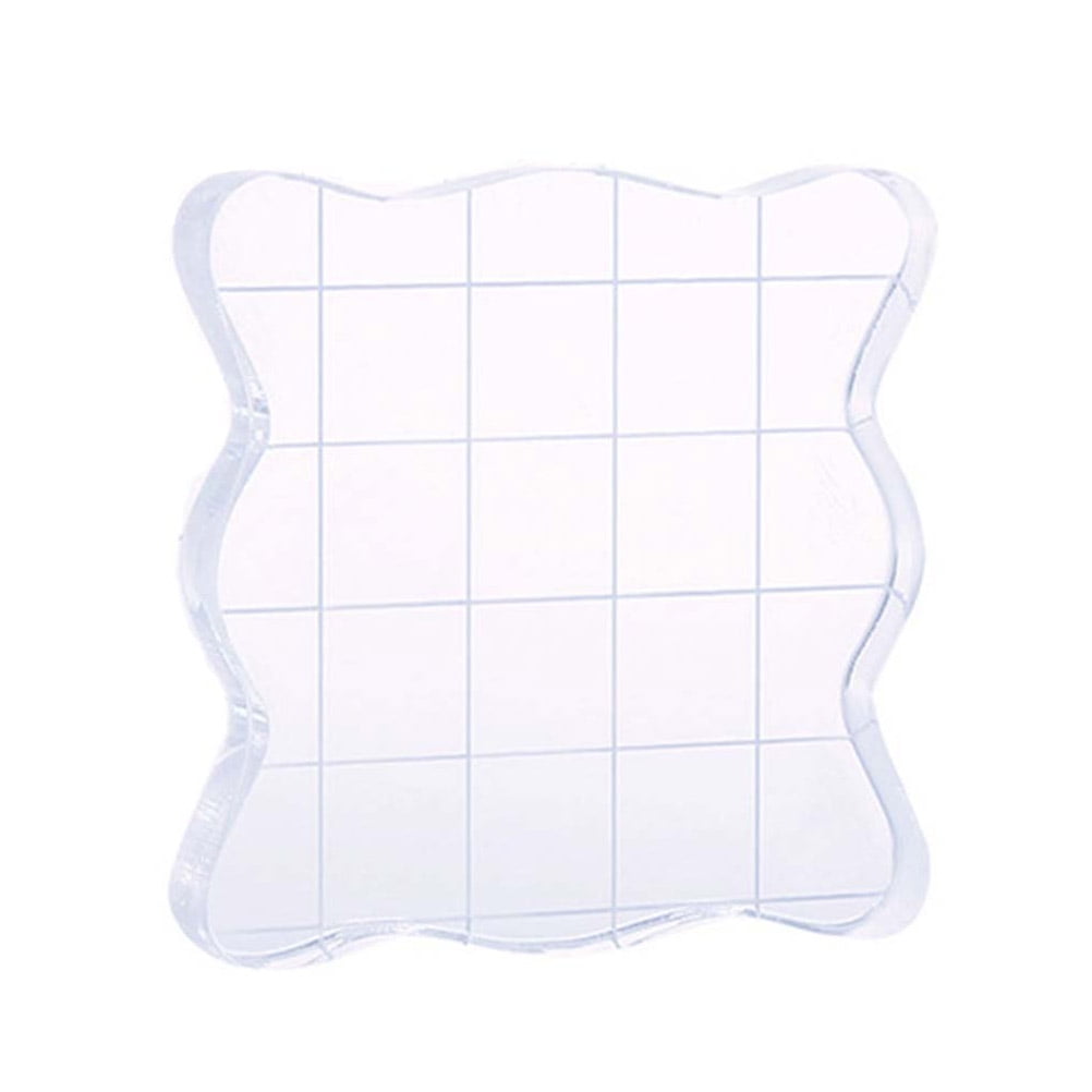 Clear Stamp Blocks With Grid And Grip Acrylic Stamping Blocks For