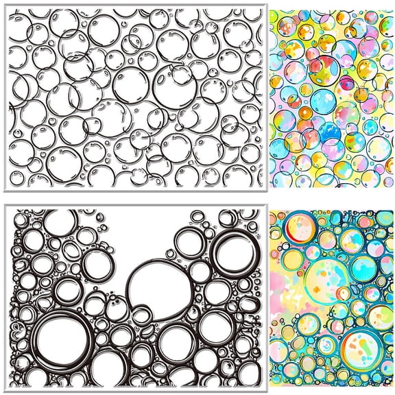 Clear Stamps Summer Sea Circle Dots Background Stamp Circle Air Bubbles Reusable Silicone Transparent Sealing