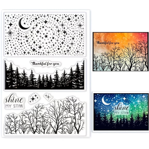 Clear Stamps for Card Making - Scripture & Greeting Patterns for Valentine's Day, Christmas, and Holiday Cards