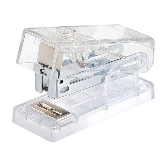 Clear Stapler with 1000Pcs 6/26 Staple 10Sheets Capacity Office Stapling Machine for File Document Paper Organization
