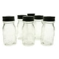 thumbnail image 1 of Clear Star Print Glass Mason Jars, 3-1/2-Inch, 6-Count, 1 of 1