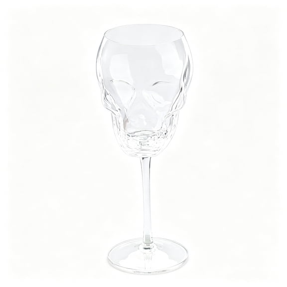 Clear Stemmed Skeleton Goblet Halloween Decorative Drinkware for Home Bar Party Gift for Wine Cocktail Lovers