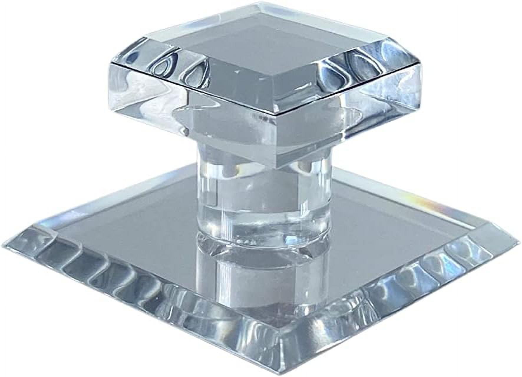 Clear StickOn Mirror Knob 13/4" Square