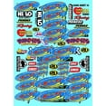 Clear Sticker Gang Variety 1/12 to 1/10 Scale White Vinyl R/C Model ...