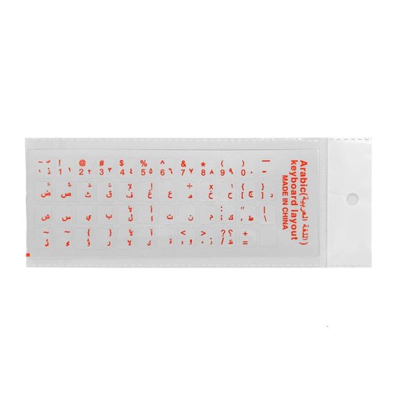 Clear Stickers 7 Color Only Arabic Language Clear Keyboards Letter Skin