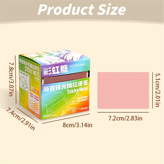 Clear Sticky Notes Full Adhesive Memo Pads for Laptops and Books