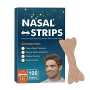 Clear Out Stock! Awwp Blue Nose Patch Box 100Pc 100 Count Nasal Strips Nose Strips for Breathing Snore Strips a Blocked Nose Due to Colds Nasal Strips for Snoring Nose Strips Works Instantly To