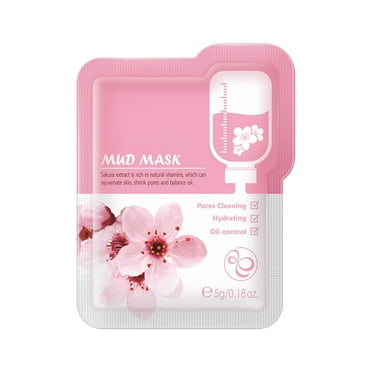 Clear Out Stock! Awwp Pink 10X Facial Mask 10 Pcs Face Mud Portable Facemask Clay Clean Pore Skin Improve Facial Blemishes Moisturizing Oil Control Day & Night Skin Care