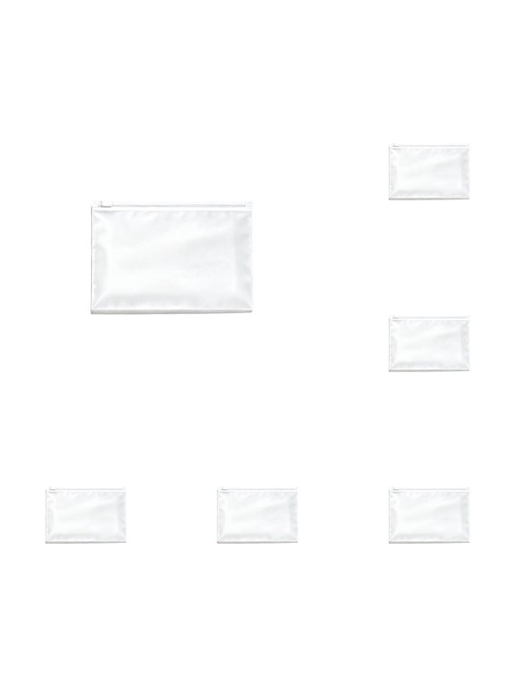 Clear Storage Bags with Zipper Dustproof Moistureproof, Frosted Clothing Organizer Bags with Air Holes, Resealable T-Shirt Underwear Socks Packaging Storage Solution 6PC