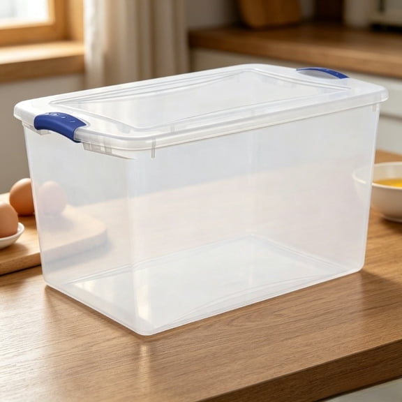 Clear Storage Bins with Lids Large Plastic Storage Containers for Clothes, Blankets, Toys, Crafts, Stackable Totes Organizer