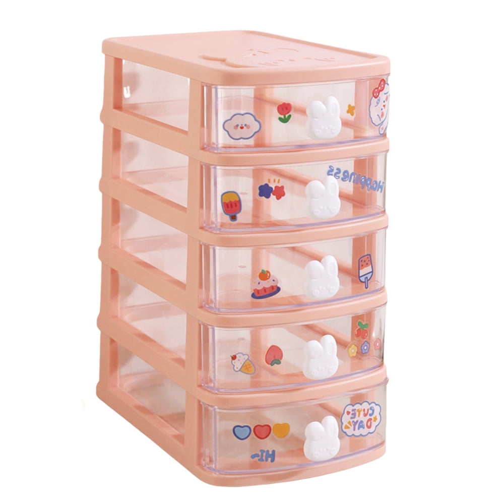 Clear Storage Box Drawers Caddy Multi Grid Stationery Storage Box for