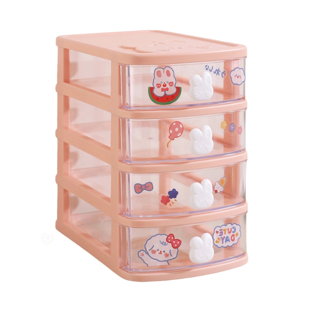 Clear Storage Box Drawers Caddy Multi Grid Stationery Storage Box for