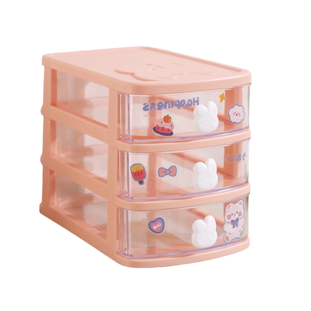 Clear Storage Box Drawers Caddy Multi Grid Stationery Storage Box for