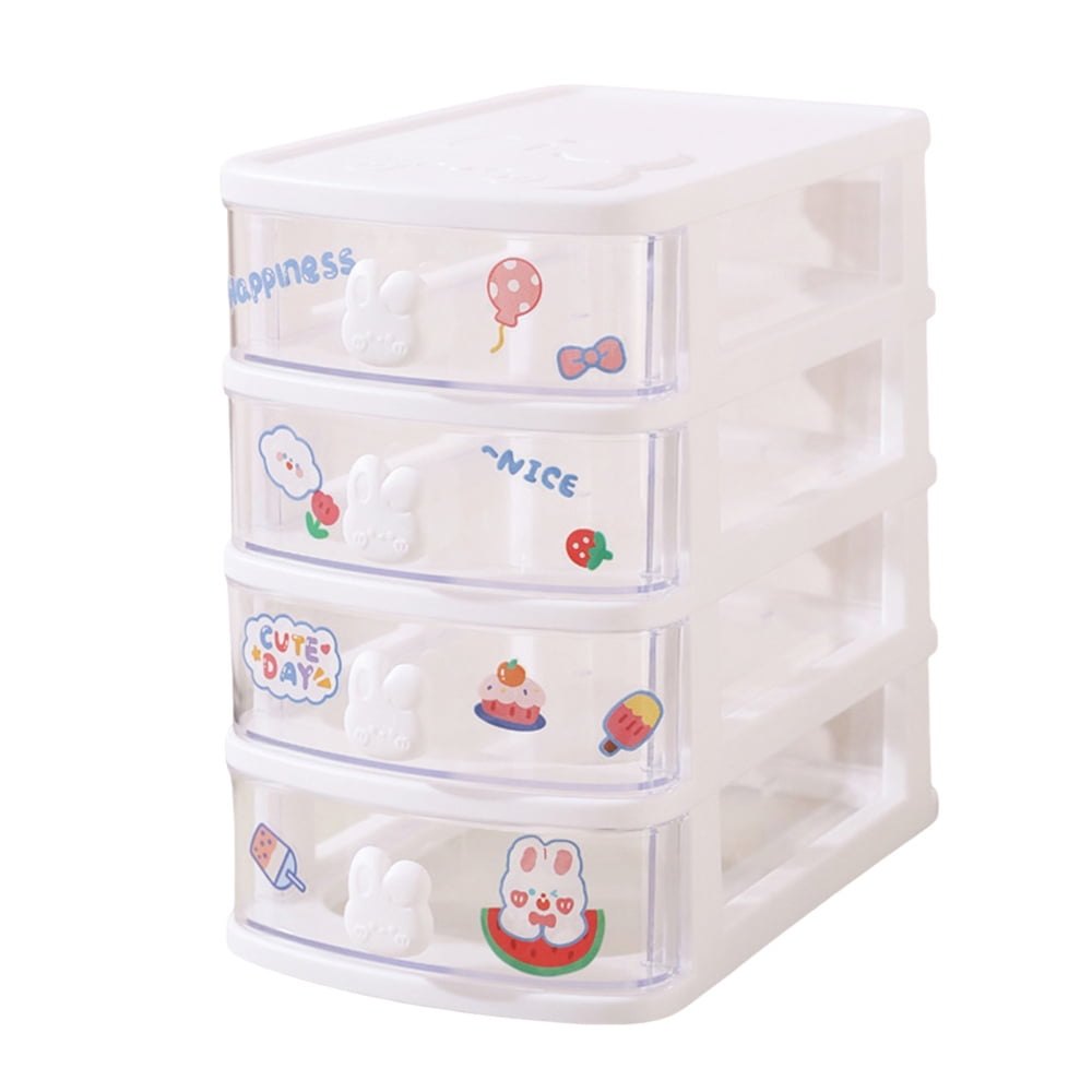 Clear Storage Box Drawers Caddy Multi Grid Stationery Storage Box for