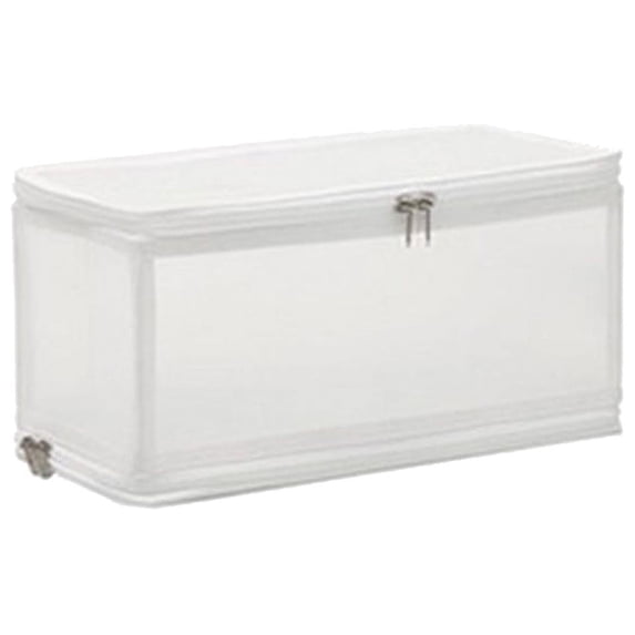 Clear Storage Box Organizer Bin PP Folding Storage Container for Clothes Toys Bedding with Handles Zipper 1-Piece Set