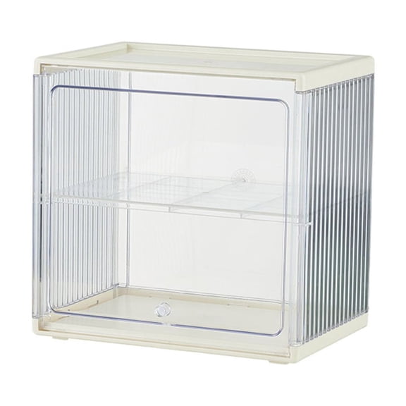 Clear Storage Box with Door Coffee Cup Organizer Dust-proof Storage Box Practical Mugs Storage Cases for Home