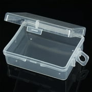 Clear Storage Box with Lid, Small Parts Organizer for Crafts & Jewelry, Stackable Plastic Container, See-Through Tackle Box, Tool Storage Box