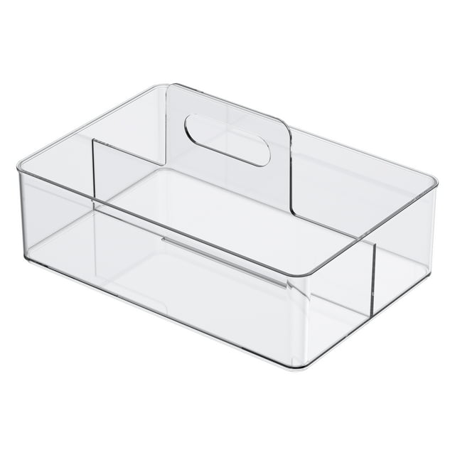 Clear Storage Caddy with Handle by Simply Tidy - Portable Plastic Tote ...