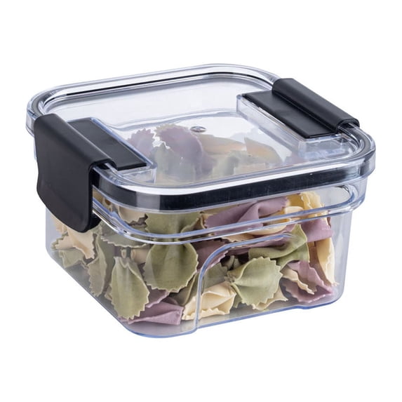 Clear Storage Canisters, Food Saver Jars, Sealed Kitchen Pantry Organizer Containers, 4-Piece Set