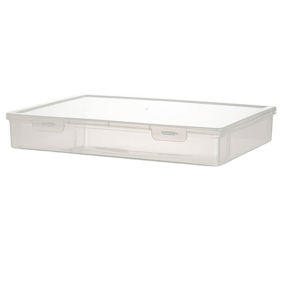 Clear Storage Container Stackable File Storage Box Water Resistant Document Organiser Case for Notebook Certificates