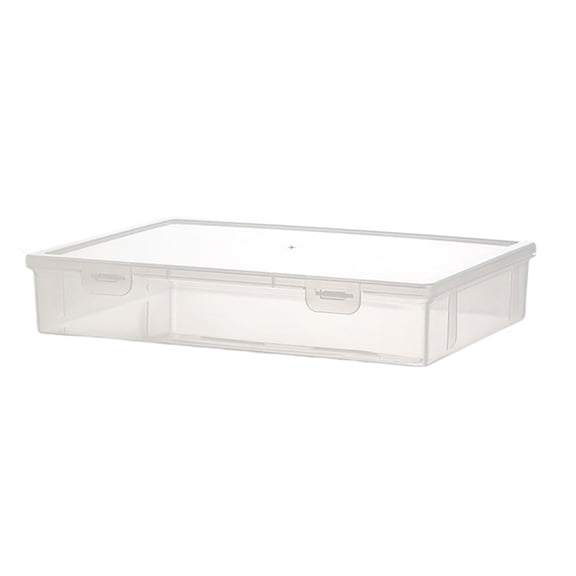 Clear Storage Container Stackable File Storage Box Water Resistant Document Organiser Case for Notebook Certificates