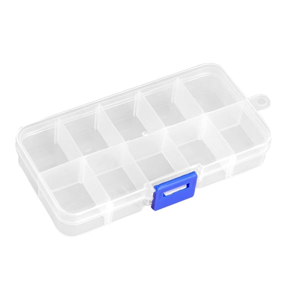 Clear Storage Containers With 10 Grid Dividers Craft Tackle Boxes Organizer For Beads Buttons DIY Jewelry Stationery Organizer for Desk Easter Crafts for Kids Ages 3-5 Craft Tables for Adults with