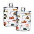 thumbnail image 1 of Clear Storage Jar 2.75x 4.13 Inches One Sizex2 Cotton Swabs Cans Translucent Plasticental Floss Cans Cotton Pads Cans Bathroom Canisters Snow House, 1 of 7
